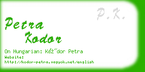 petra kodor business card